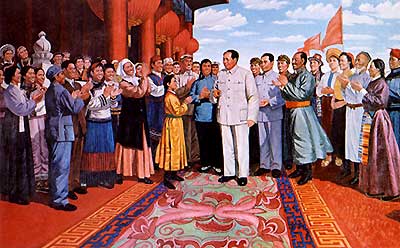 Chairman Mao and Premier Zhou Meet with People of All Nationalities